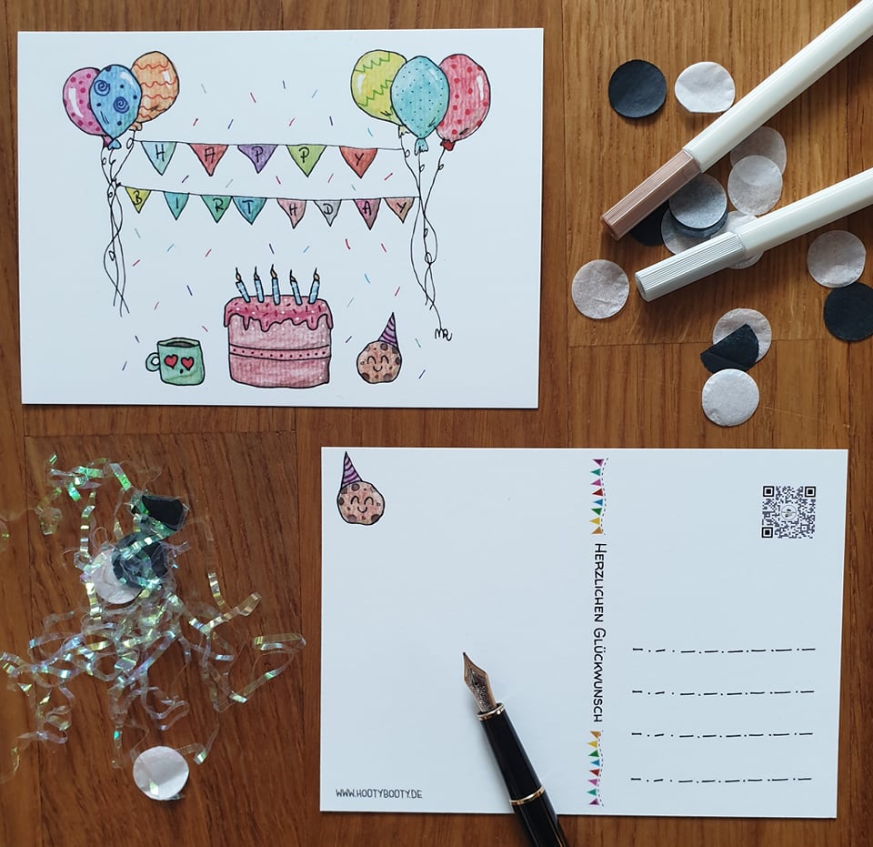 Postkarte "Happy Birthday"