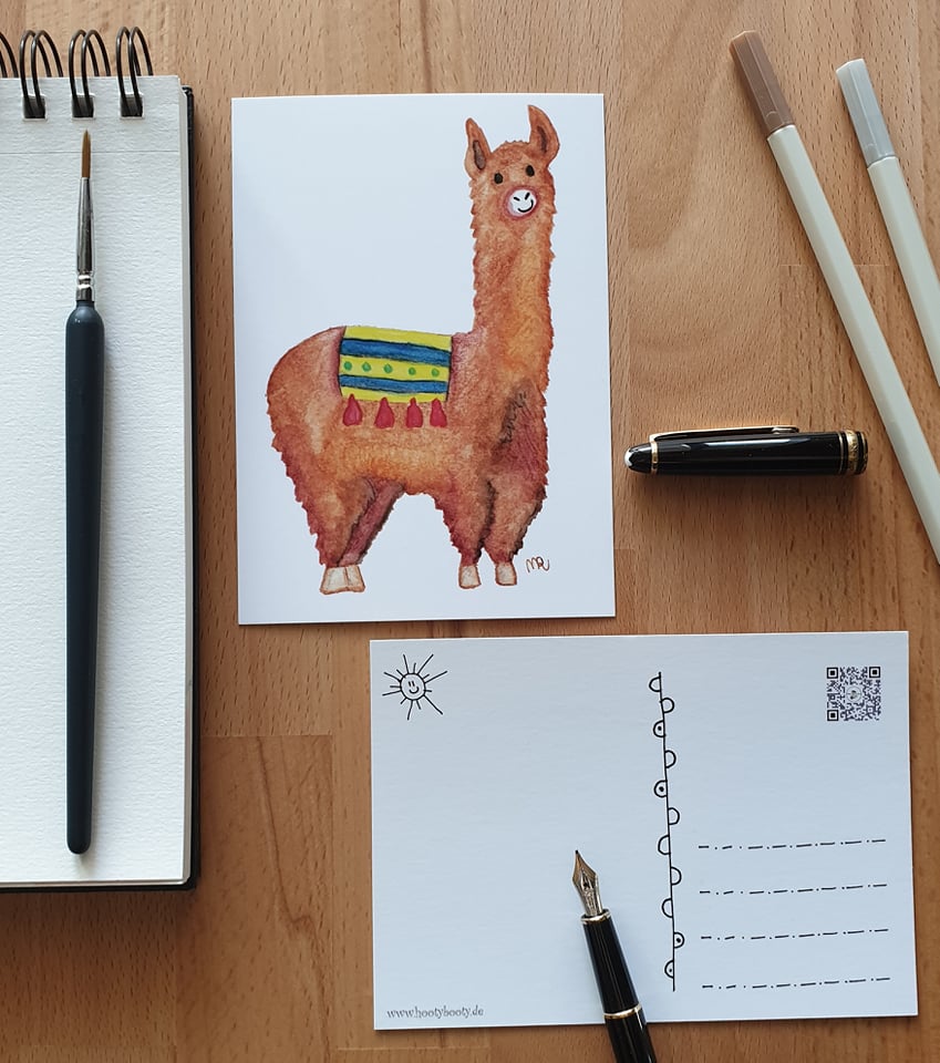 Postkarte "Lama Frank"